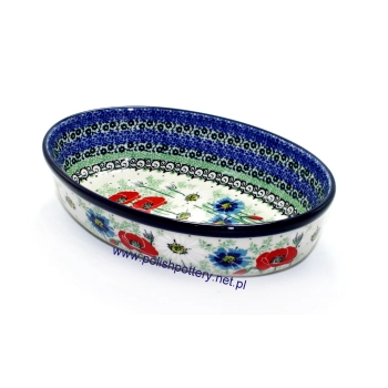 Zapiekacz owalny / Półmisek 24cm dek. U4968X Polskie Kwiaty
